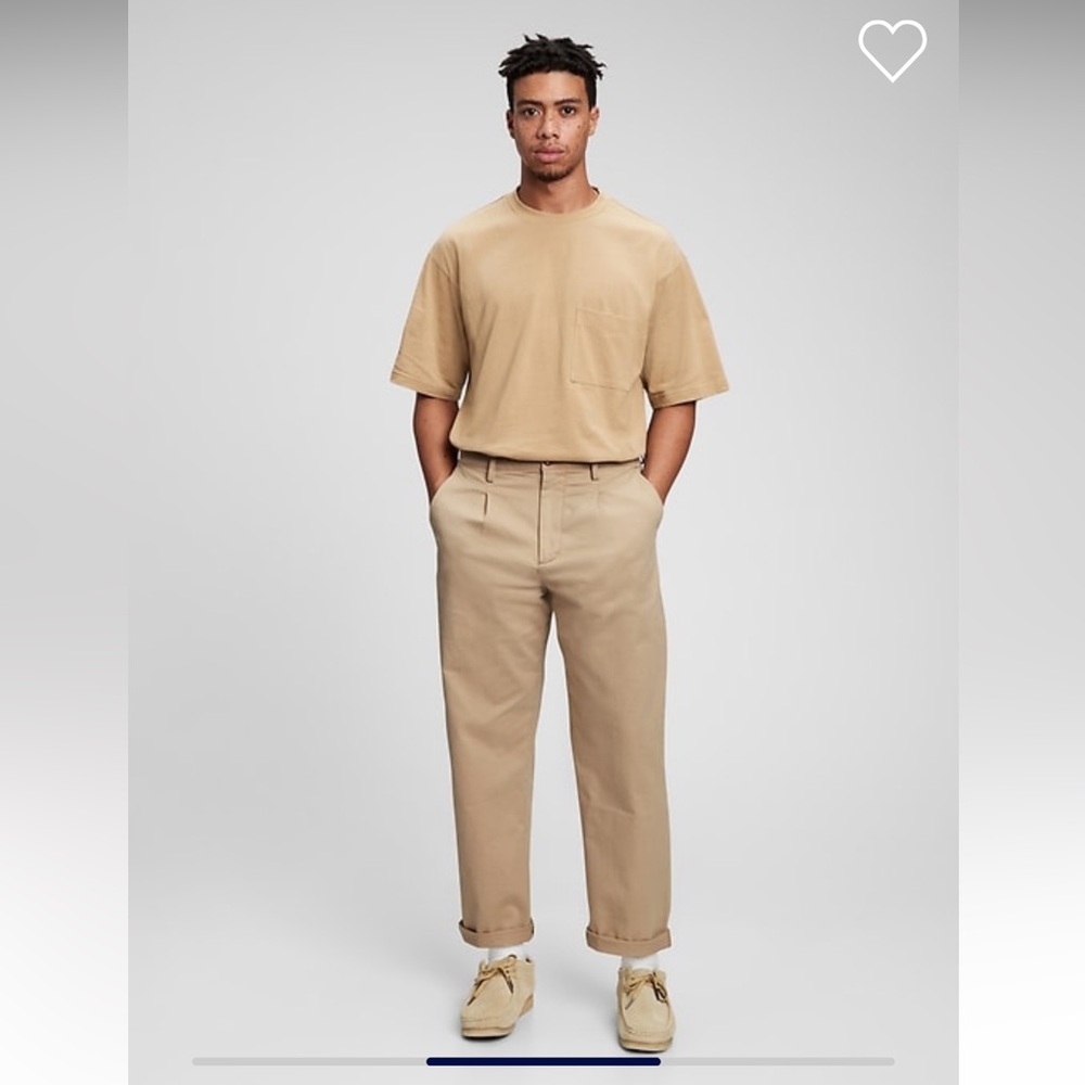 Relaxed Vintage Pleated Khakis